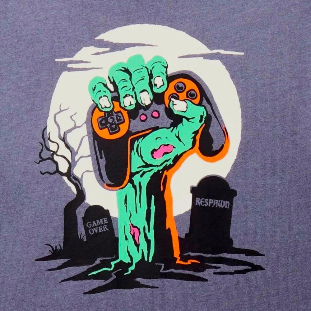 Celebrate Kids Halloween Gamer Shirt Zombie Hand Video Game Controller Size L
